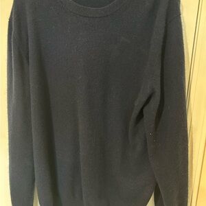 Alan Flusser Blue Crewneck Sweater Fine Knit